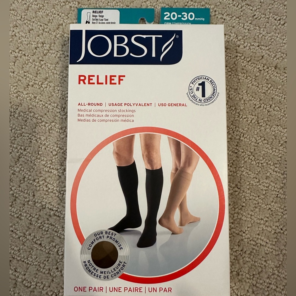 Jobst Beige XL 20-30 mmHg Compression Stockings